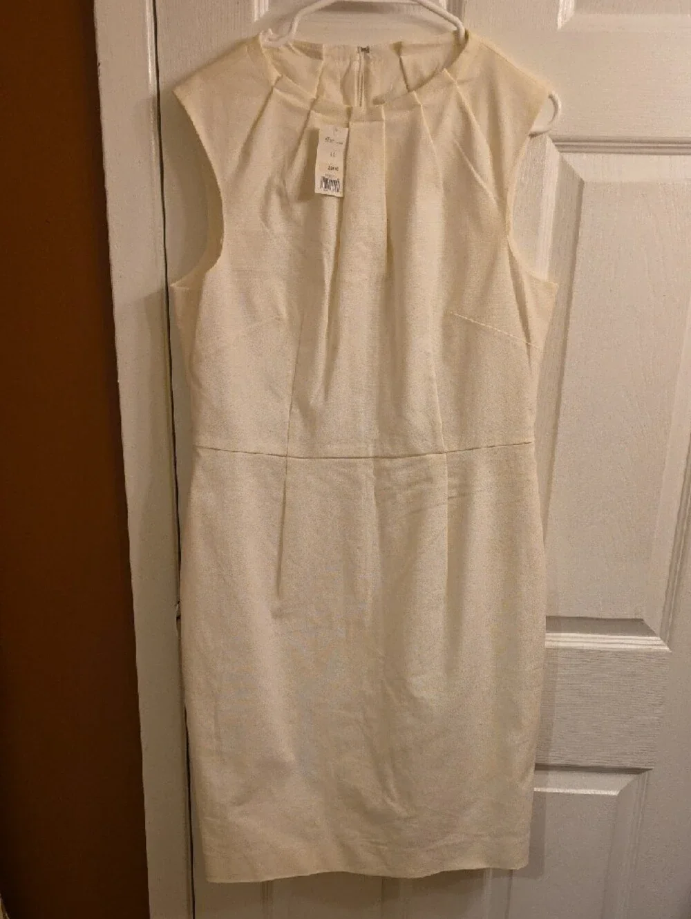 Banana Republic Ivory Sleeveless Midi Sheath Dress - Picture 5 of 10